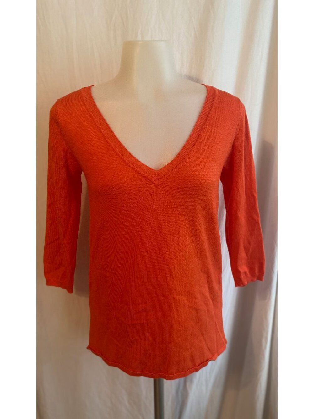 Maurices Orance V Neck Crochet Back Long Sleeve Knit Sweater